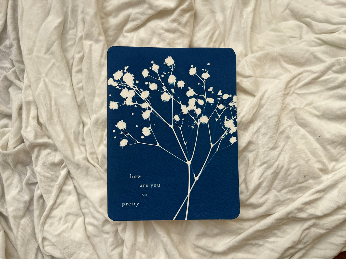 Affirming Flowers Cyanotype Prints Postcards • Set of 5
