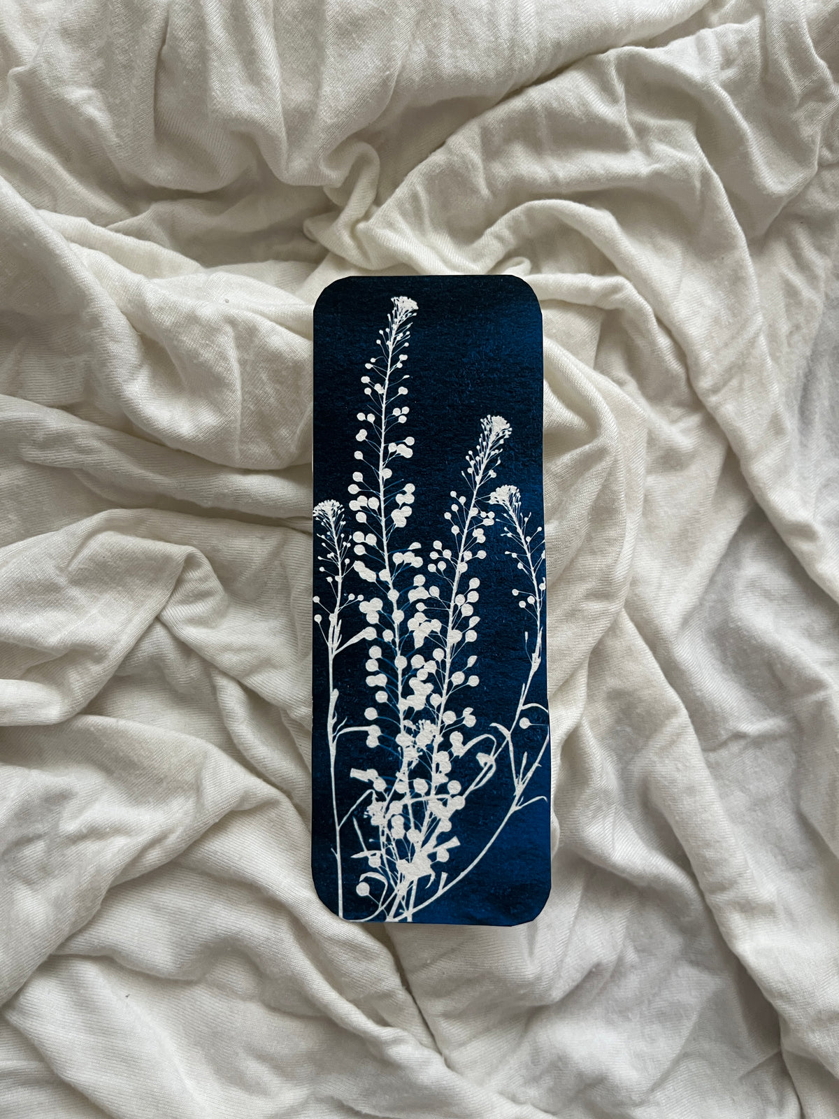 Cyanotype Prints Flower Bookmarks • Set of 5